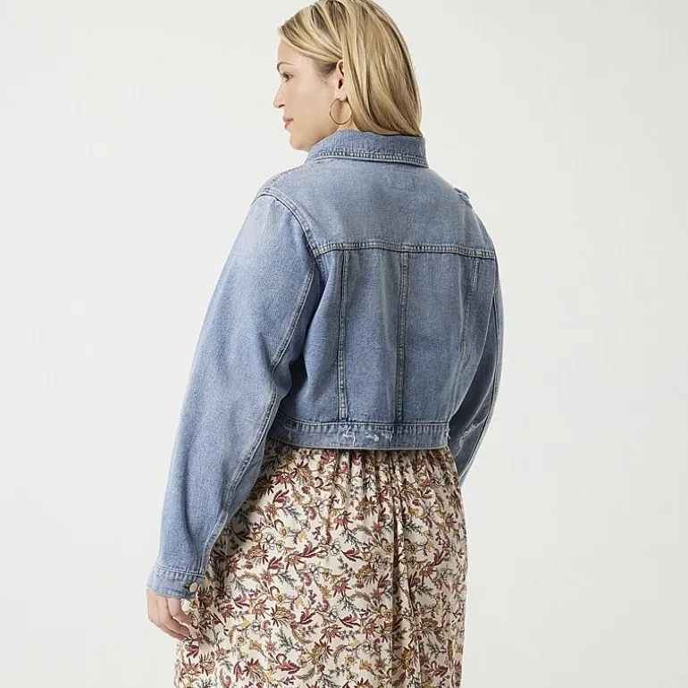 JS Jessica Simpson Womens Plus Denim Midweight Jacket