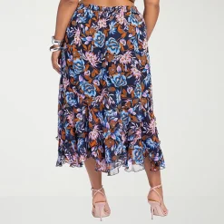 JS Jessica Simpson Womens Plus High Rise Maxi Skirt