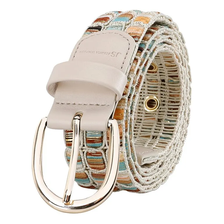 JS Jessica Simpson Woven Laced Shimmer Womens Belt