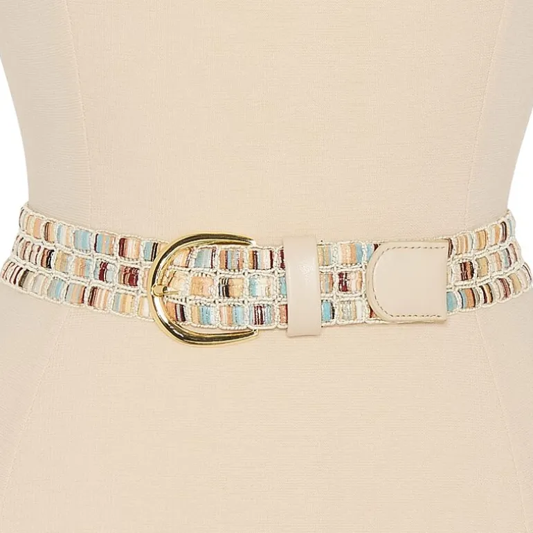 JS Jessica Simpson Woven Laced Shimmer Womens Belt