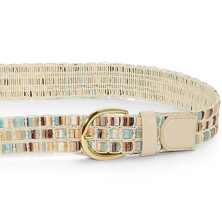 JS Jessica Simpson Woven Laced Shimmer Womens Belt