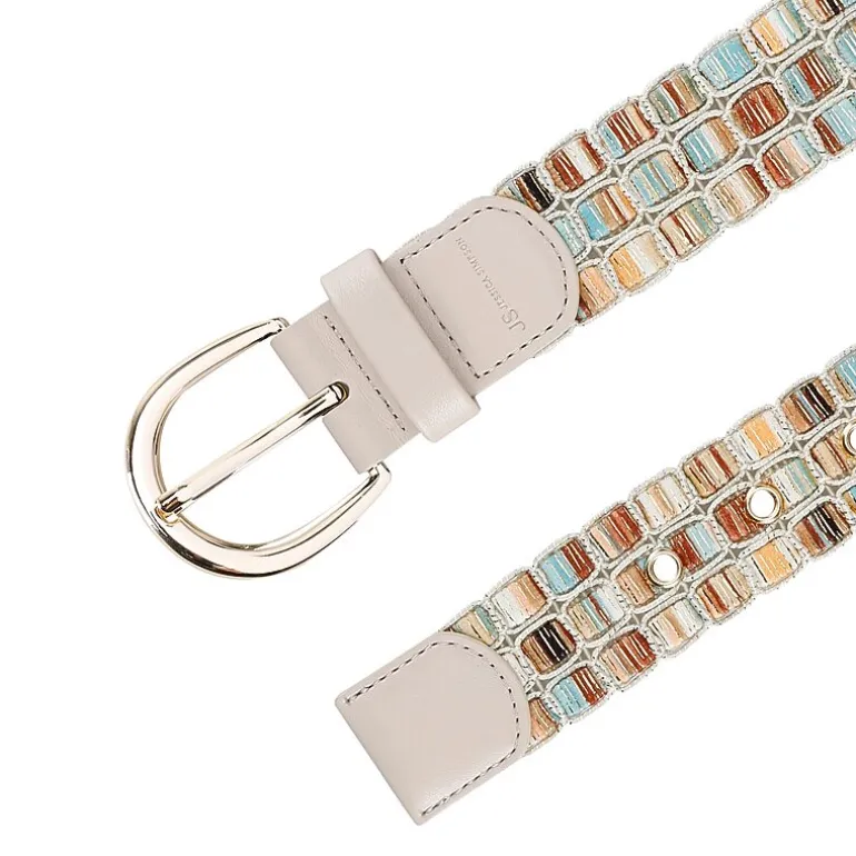 JS Jessica Simpson Woven Laced Shimmer Womens Belt