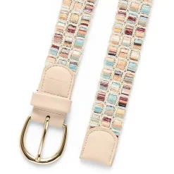 JS Jessica Simpson Woven Laced Shimmer Womens Belt