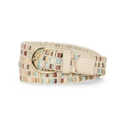 JS Jessica Simpson Woven Laced Shimmer Womens Belt