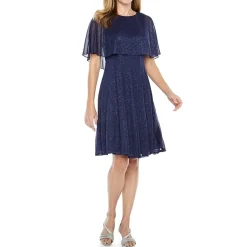 J Taylor Short Sleeve Fit + Flare Dress