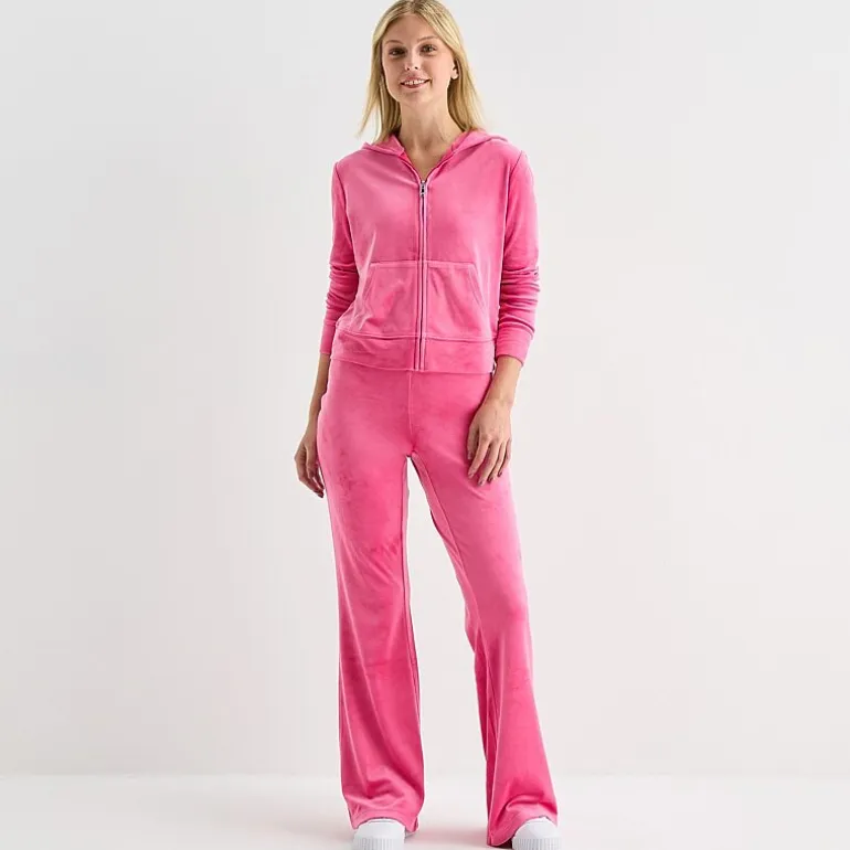 Juicy By Juicy Couture Womens Juniors Hooded Lightweight Track Jacket