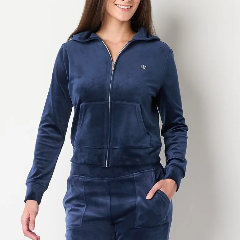 Juicy By Juicy Couture Womens Juniors Midweight Track Jacket