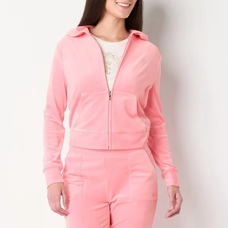 Juicy By Juicy Couture Womens Juniors Midweight Track Jacket