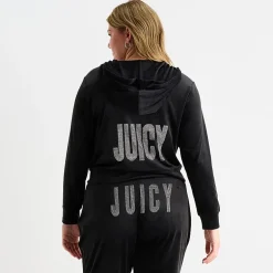 Juicy By Juicy Couture Womens Juniors Plus Lightweight Track Jacket