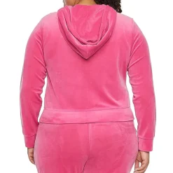 Juicy By Juicy Couture Womens Juniors Plus Midweight Track Jacket