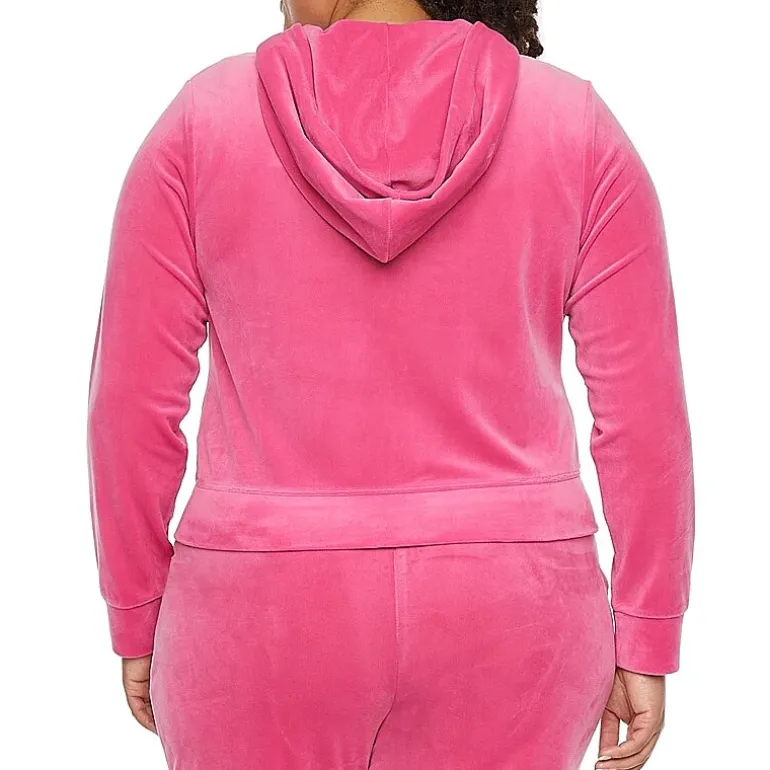 Juicy By Juicy Couture Womens Juniors Plus Midweight Track Jacket
