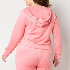 Juicy By Juicy Couture Womens Juniors Plus Midweight Track Jacket