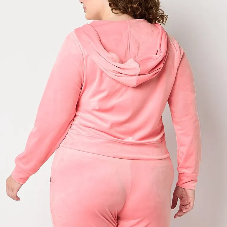 Juicy By Juicy Couture Womens Juniors Plus Midweight Track Jacket