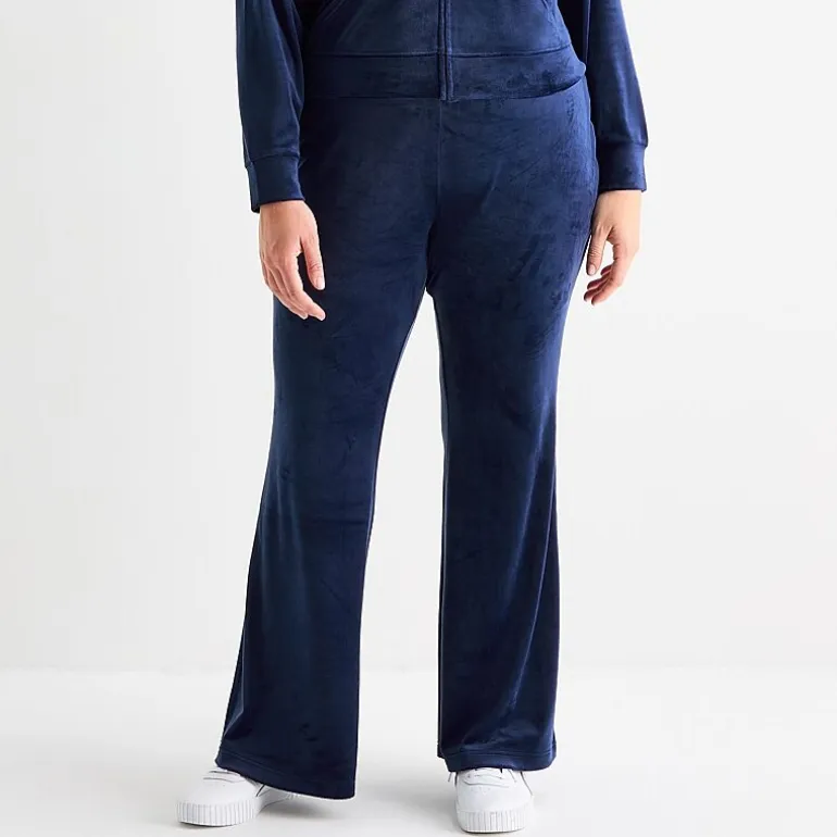 Juicy By Juicy Couture Womens Juniors Plus Flare Mid Rise Track Pant
