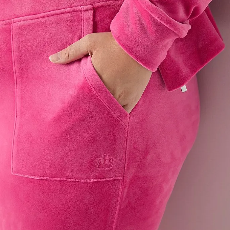 Juicy By Juicy Couture Womens Juniors Plus Straight Mid Rise Track Pant