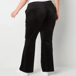 Juicy By Juicy Couture Womens Juniors Plus Straight Mid Rise Track Pant