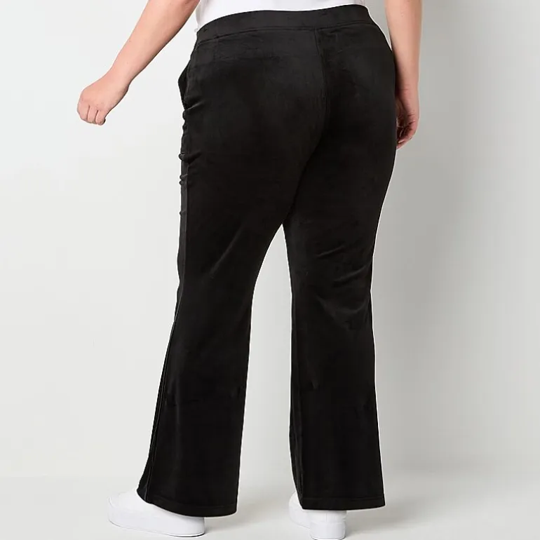 Juicy By Juicy Couture Womens Juniors Plus Straight Mid Rise Track Pant