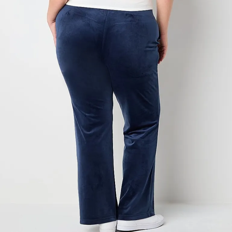 Juicy By Juicy Couture Womens Juniors Plus Straight Mid Rise Track Pant
