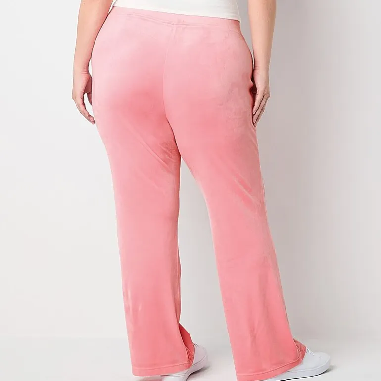 Juicy By Juicy Couture Womens Juniors Plus Straight Mid Rise Track Pant