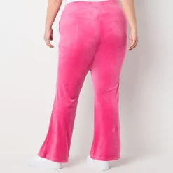 Juicy By Juicy Couture Womens Juniors Plus Straight Mid Rise Track Pant