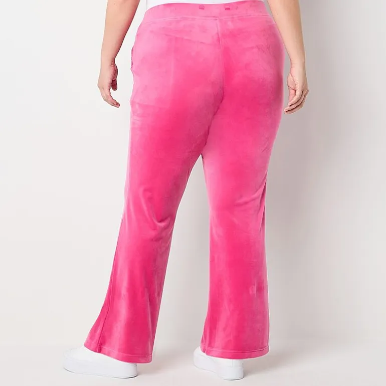 Juicy By Juicy Couture Womens Juniors Plus Straight Mid Rise Track Pant