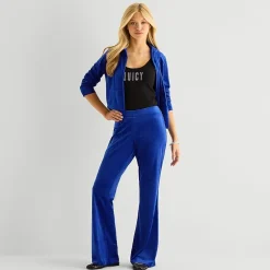 Juicy By Juicy Couture Womens Juniors Flare Mid Rise Track Pant