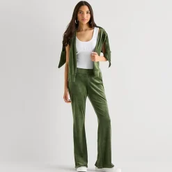 Juicy By Juicy Couture Womens Juniors Flare Mid Rise Track Pant