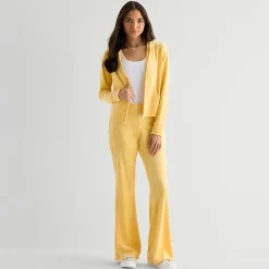 Juicy By Juicy Couture Womens Juniors Flare Mid Rise Track Pant