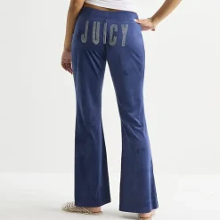 Juicy By Juicy Couture Womens Juniors Flare Mid Rise Track Pant
