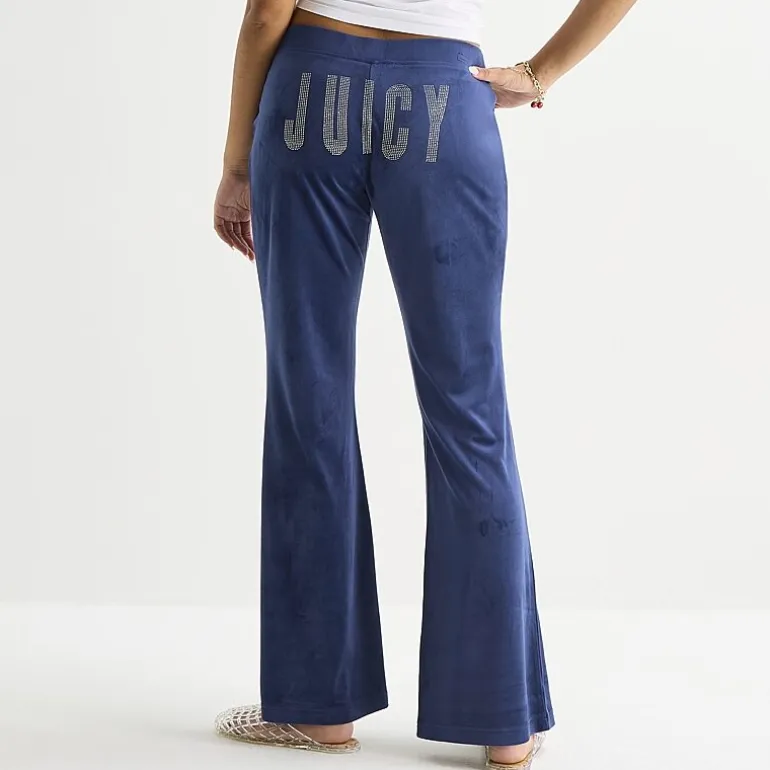 Juicy By Juicy Couture Womens Juniors Flare Mid Rise Track Pant