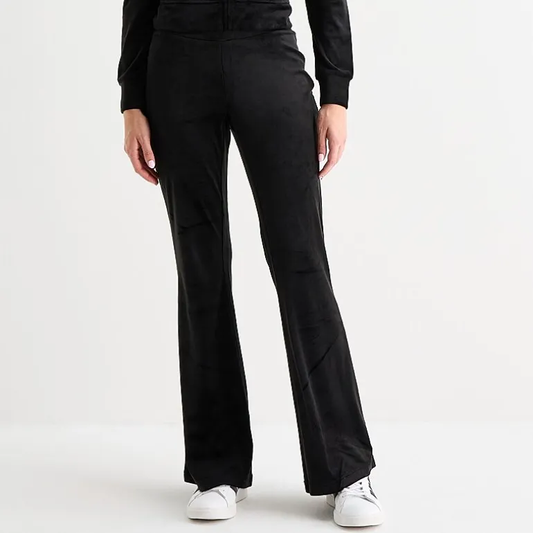 Juicy By Juicy Couture Womens Juniors Flare Mid Rise Track Pant