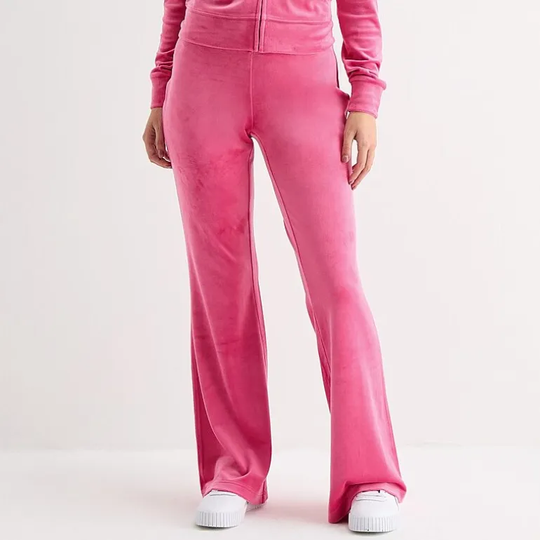 Juicy By Juicy Couture Womens Juniors Flare Mid Rise Track Pant
