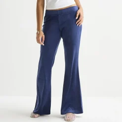 Juicy By Juicy Couture Womens Juniors Flare Mid Rise Track Pant