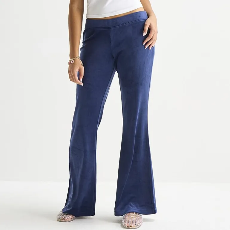 Juicy By Juicy Couture Womens Juniors Flare Mid Rise Track Pant