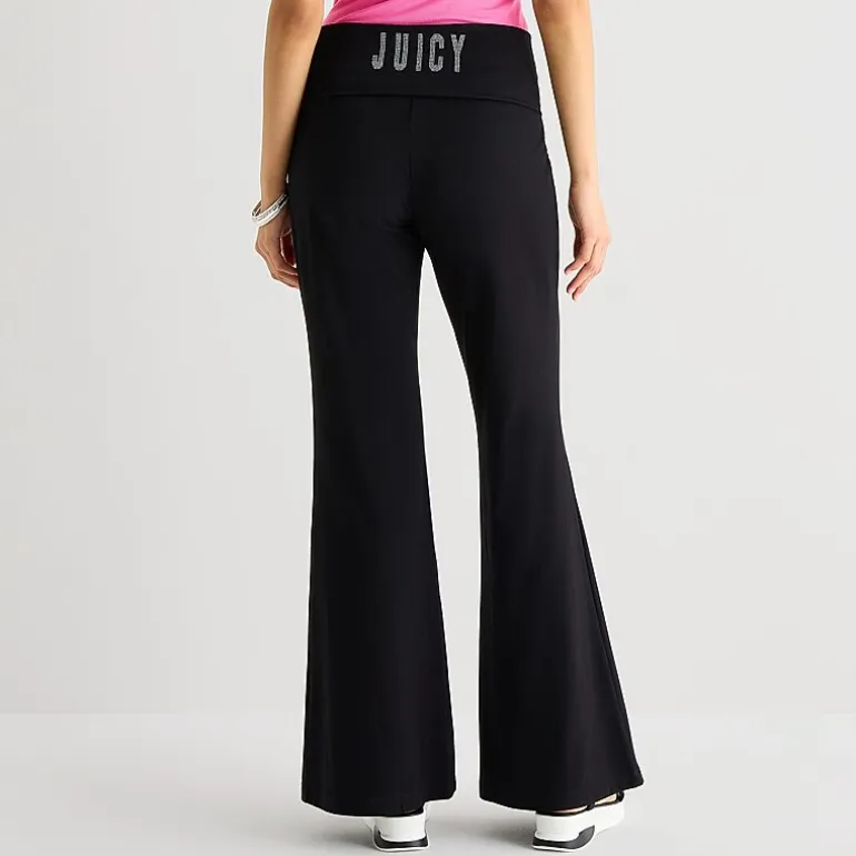 Juicy By Juicy Couture Womens Comfort Waistband High Rise Juniors Yoga Pant