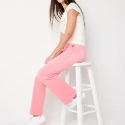 Juicy By Juicy Couture Womens Juniors Straight Mid Rise Track Pant