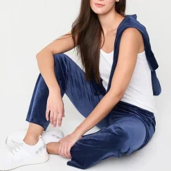 Juicy By Juicy Couture Womens Juniors Straight Mid Rise Track Pant