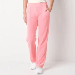 Juicy By Juicy Couture Womens Juniors Straight Mid Rise Track Pant