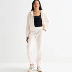 Juicy By Juicy Couture Womens Juniors Flare Mid Rise Fleece Jogger Pant