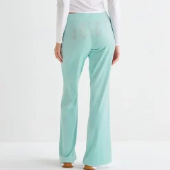 Juicy By Juicy Couture Womens Juniors Flare Mid Rise Track Pant