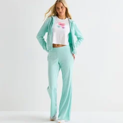 Juicy By Juicy Couture Womens Juniors Flare Mid Rise Track Pant