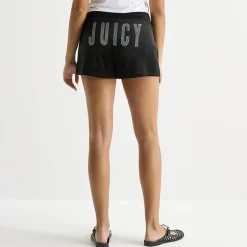 Juicy By Juicy Couture Womens Mid Rise Juniors Velour Pull-On Short