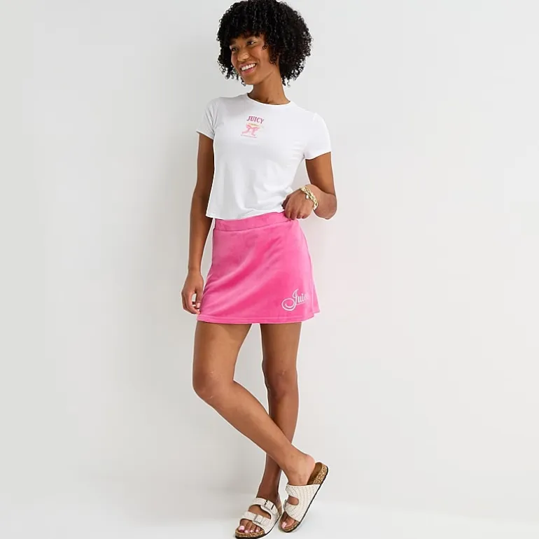 Juicy By Juicy Couture Womens Juniors Mid Rise Scooter Skirt
