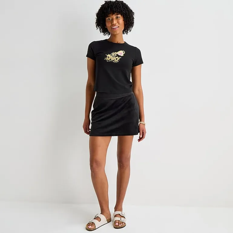 Juicy By Juicy Couture Womens Juniors Mid Rise Scooter Skirt