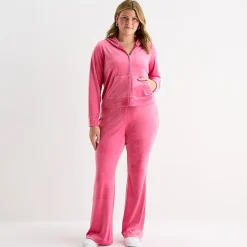 Juicy By Juicy Couture Womens Juniors Plus Lightweight Track Jacket