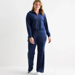 Juicy By Juicy Couture Womens Juniors Plus Lightweight Track Jacket