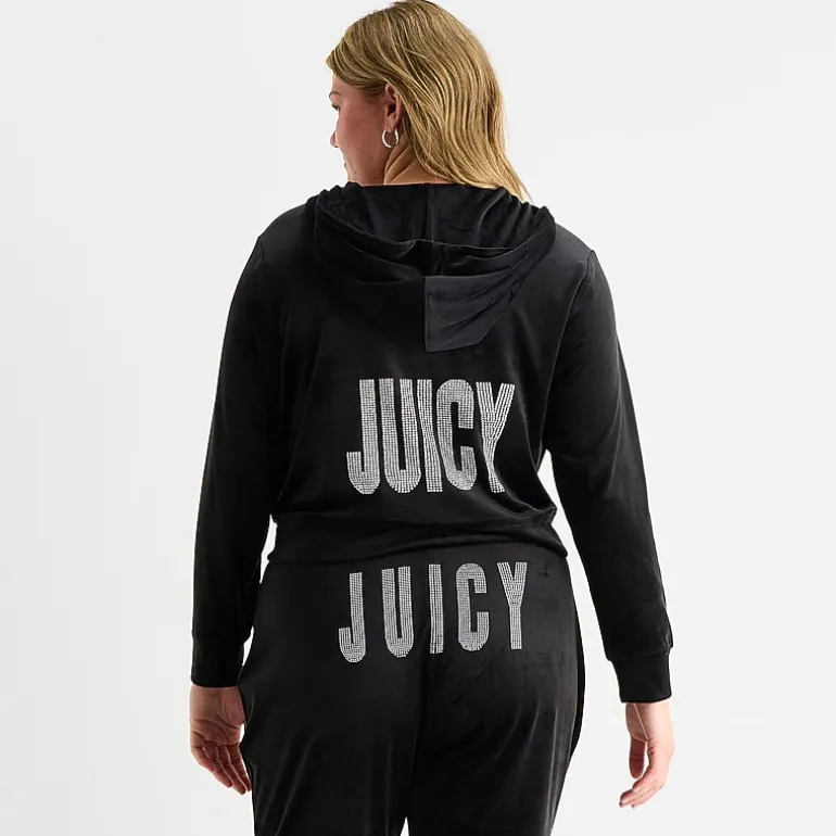 Juicy By Juicy Couture Womens Juniors Plus Lightweight Track Jacket