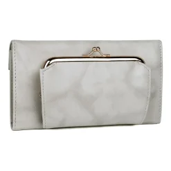 Julia Buxton Heiress Leather Organizer Womens Rfid Blocking Checkbook Wallet