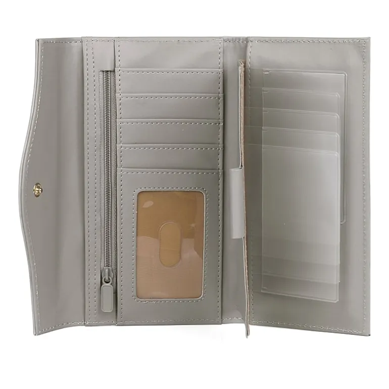 Julia Buxton Heiress Leather Organizer Womens Rfid Blocking Checkbook Wallet