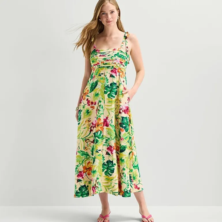 JULIAN TAYLOR Womens Straight Neck Sleeveless Maxi Dress